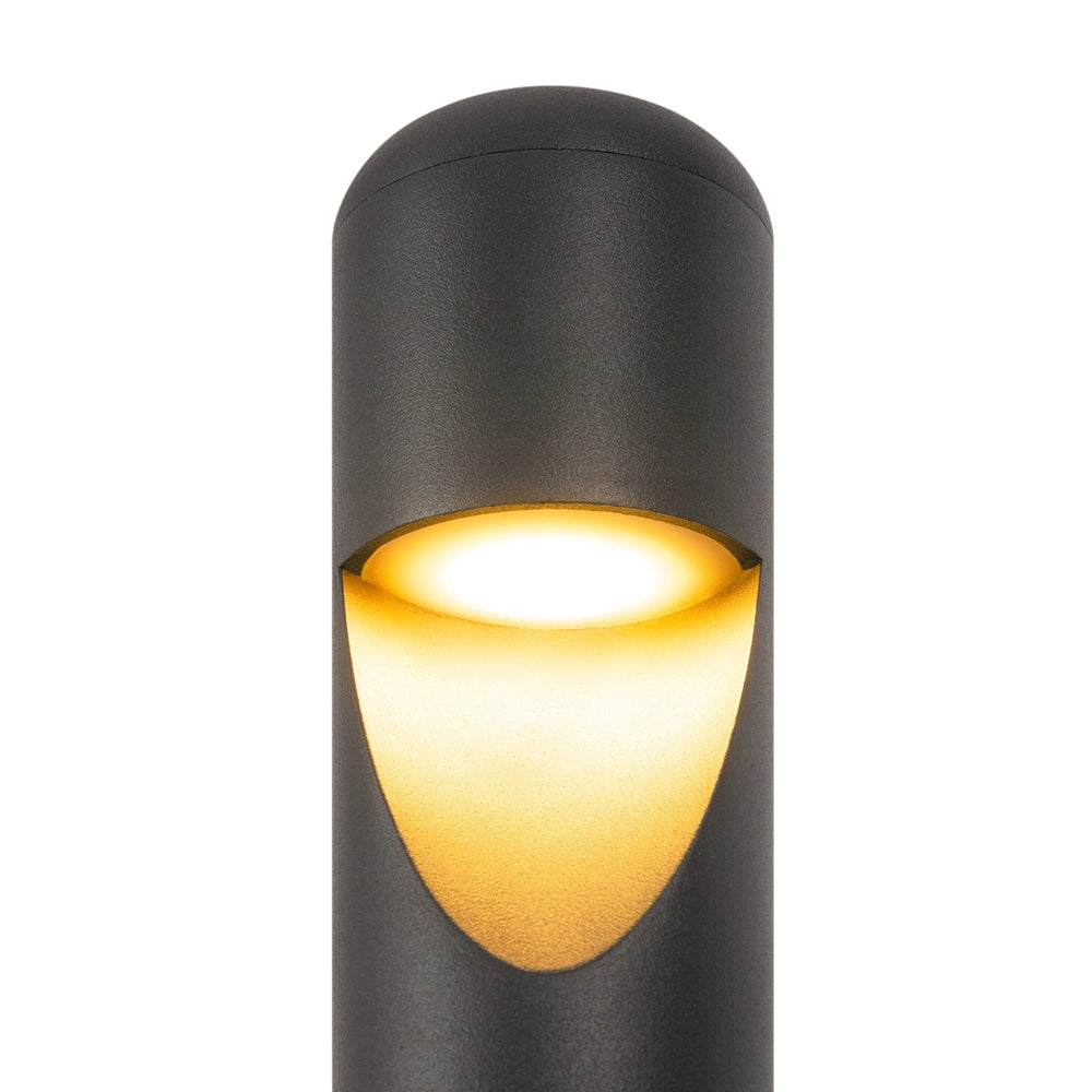 Lampada Da Terra Moderna Da Esterno Metallo Grafite Luce Led 5W Ip65