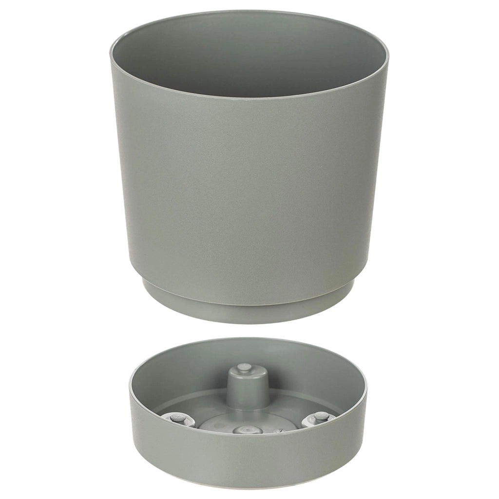Vaso da fiori KADAX con supporto, rotondo, in plastica, 14,5 cm