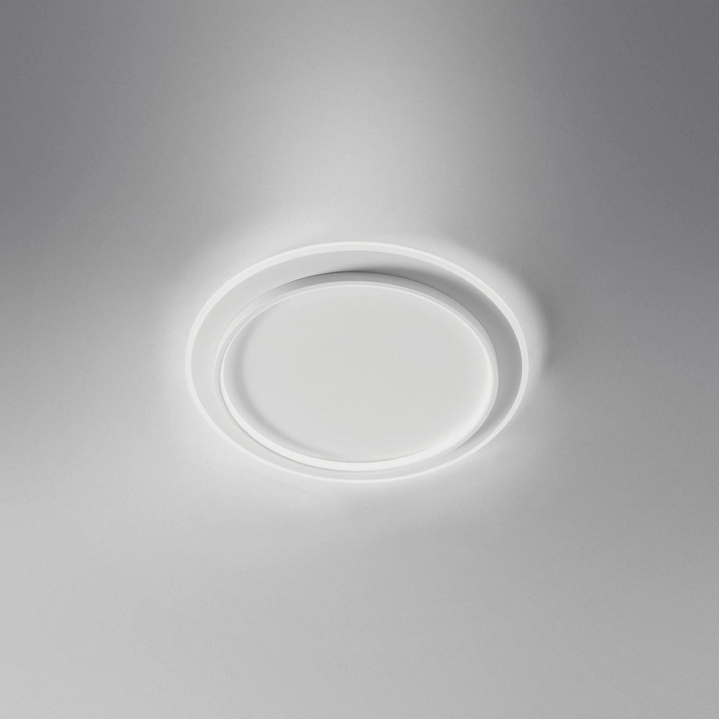 Plafoniera LED Dharma P/P Gealuce 40W 2700lm 3000K Luce Calda, Montatura Alluminio Bianco e Diffusore Metacrilato Opale, IP20 - Gealuce