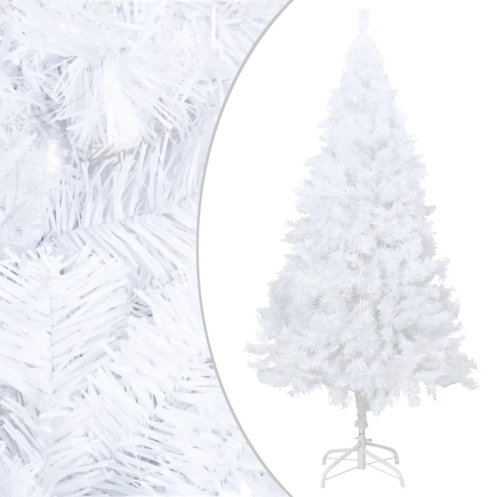 Albero di Natale Preilluminato con Palline Bianco 210 cm PVC 3077542