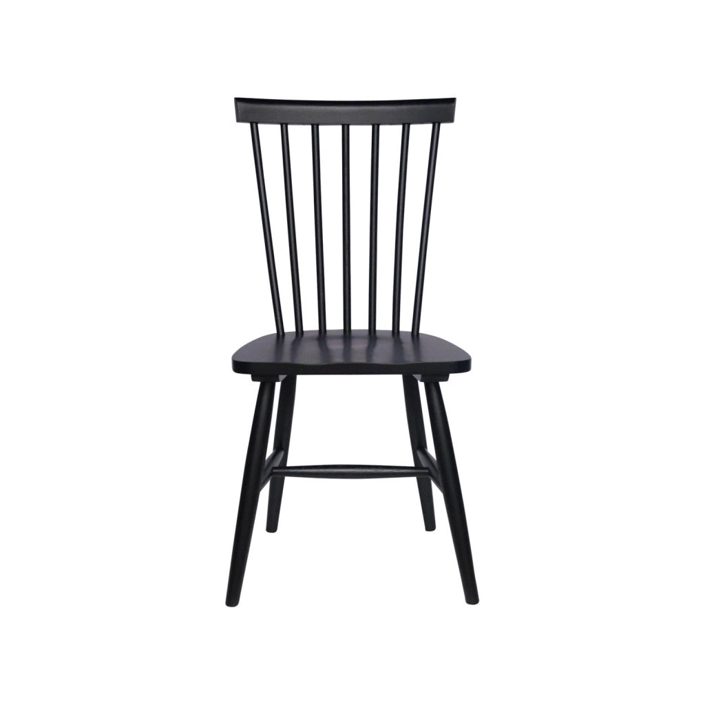 Set di 4 sedie in legno di hevea, nero