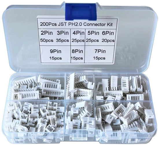 Impianto di connessione JST-PH da 200 pezzi, 2,0 mm, per diverse applicazioni