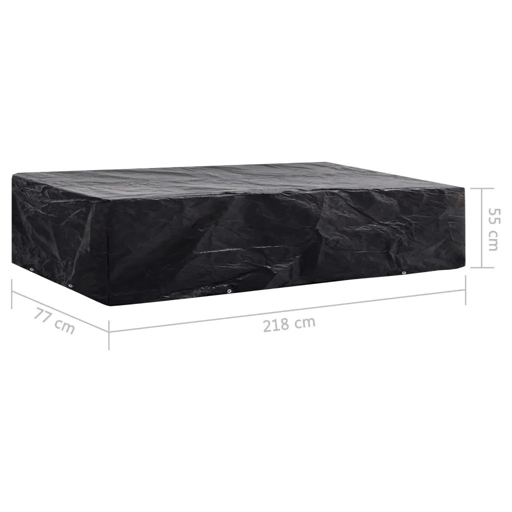 Coperture Arredi Giardino | Telone per mobili da esterni 2 pz 8 Occhielli 218x77x55 cm