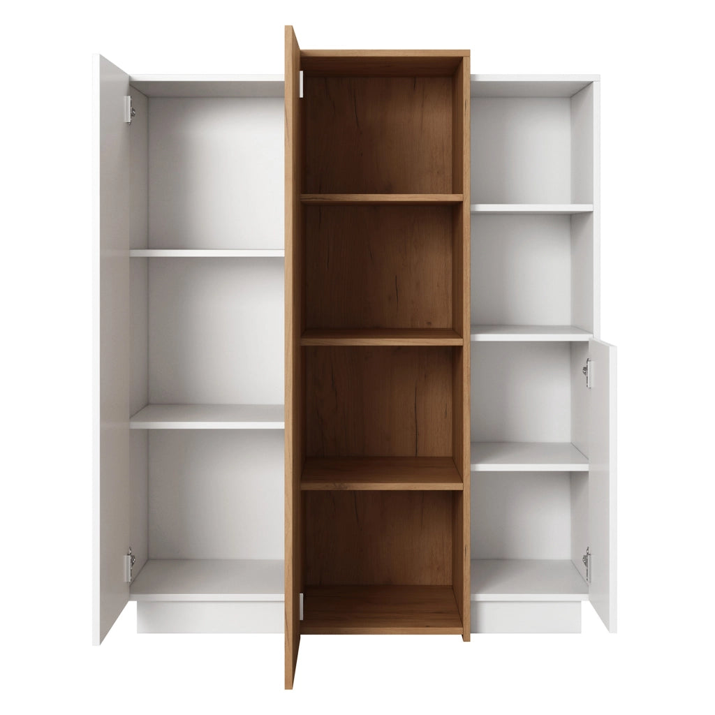 Madia Gasima, Credenza 8 Ripiani, 100x45x134h cm Bianco