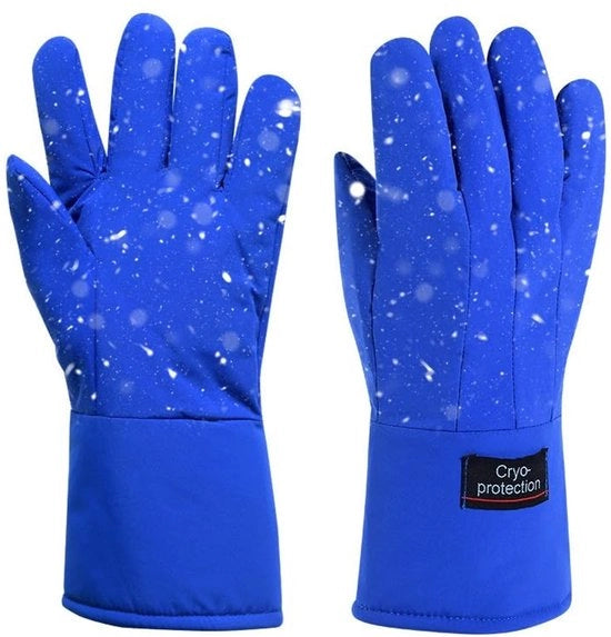 Manopole Cryogeniche - 4 Strati di Nylon Taslan - Impermeabili - Campo di Temperatura -260℃/-436℉ a +148℃/298℉ - Rivestimento Interno Comodo - Manopole per Temperatura Bassa