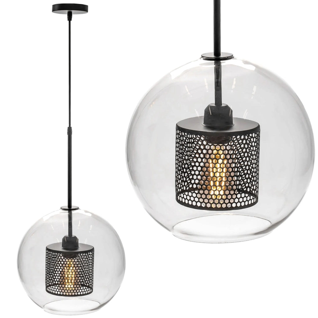 Lampada Pensile Di Vetro Nero Loft APP558-1CP 25cm