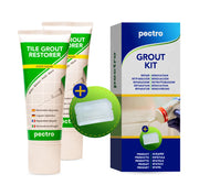 Kit x 2 Rinnovatore di fughe + 2 Spatola per l'applicazione Pectro 400g | Riparatore sbiancante per piastrelle