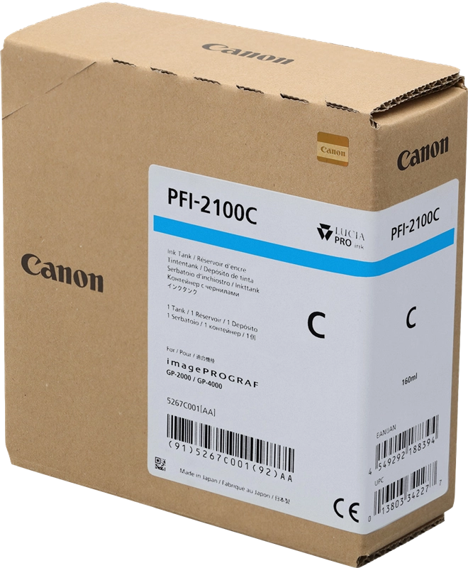Canon PFI-2100 C cartuccia d'inchiostro 1 pz Originale Ciano