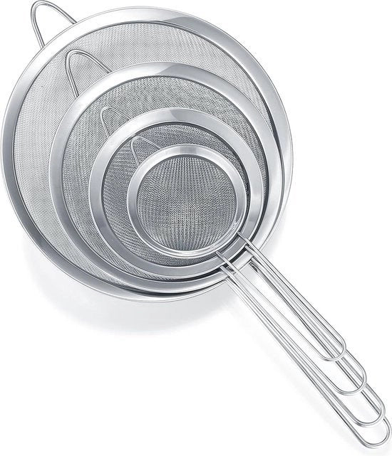 Set di setiere per cucina, acciaio inossidabile, setiere per pastella, setiere a maglia fine, setiere per cucina, setiere per mele, acciaio inossidabile, per cucina