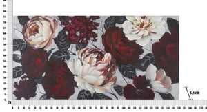 DIPINTO SU TELA WHITE/RED FLOWER LIGHTBACK 150X3,8X76