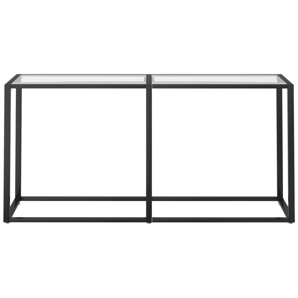 Tavolo Consolle Trasparente 160x35x75,5 cm in Vetro Temperato 331678
