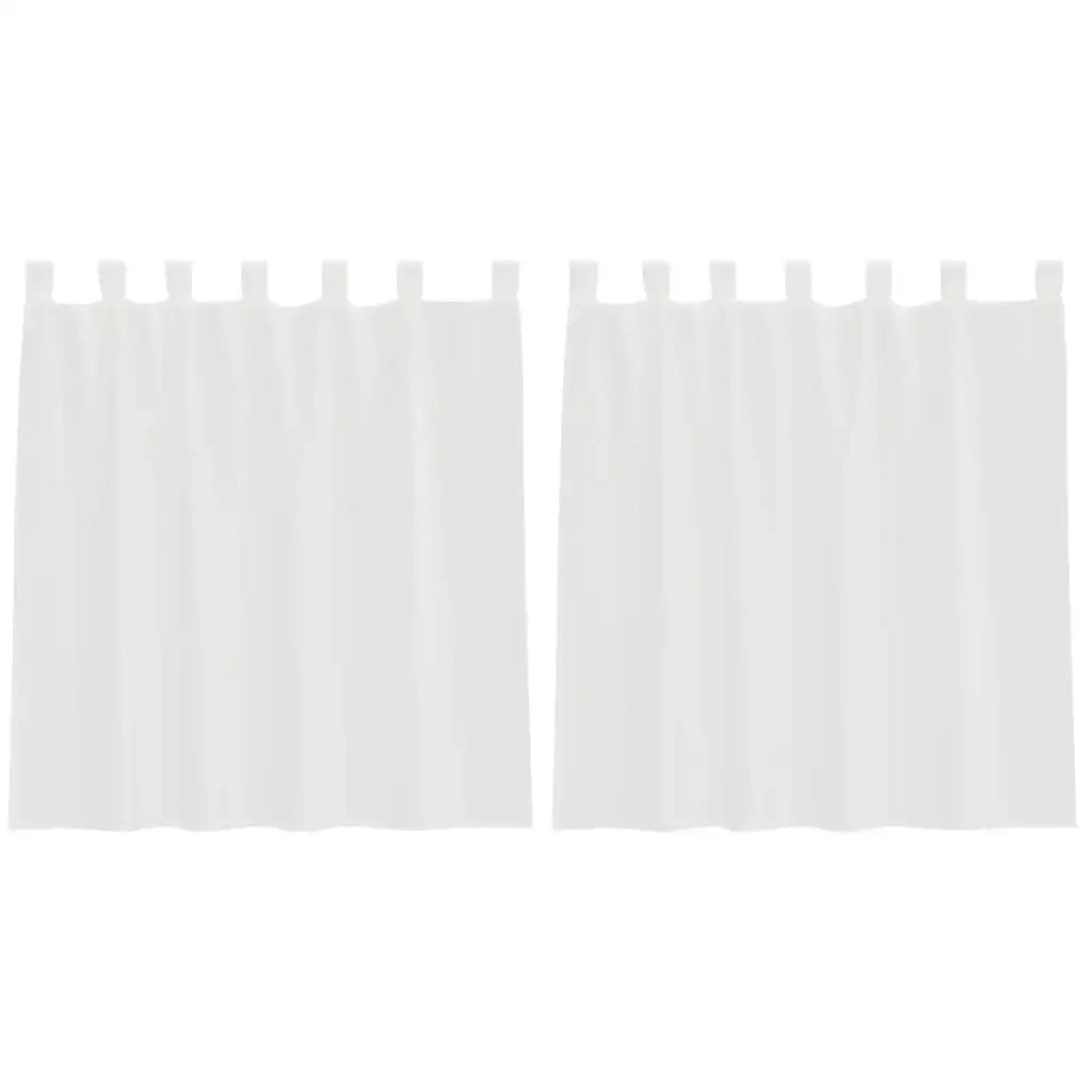 Tende in Voile con Passanti 2 pz Bianco 140x140 cm 4102331