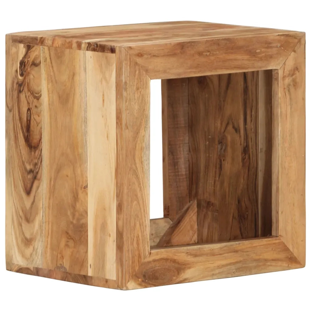Sgabello 40 x 30 x 40 cm Legno Massello di Acacia cod mxl 21135