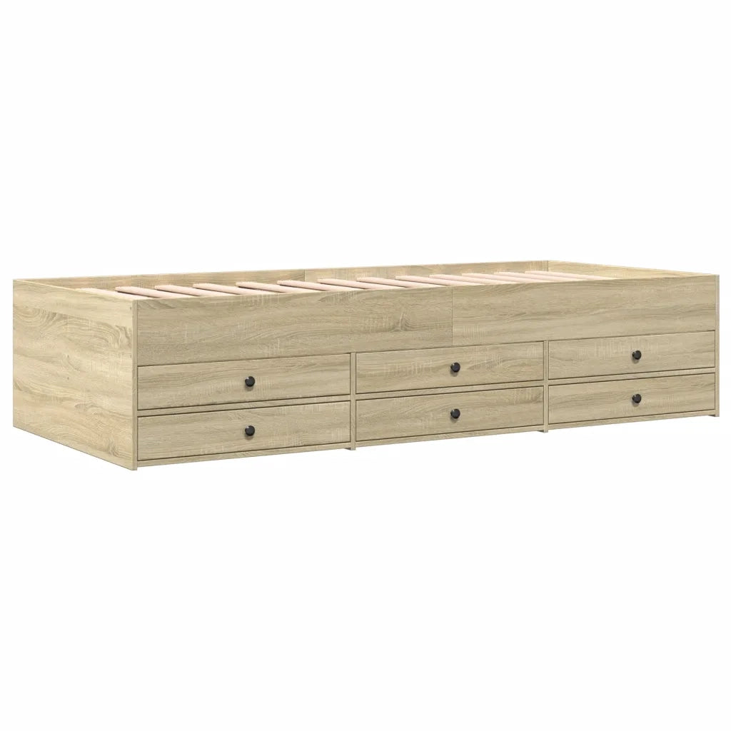 Divano Letto con Cassetti senza Materasso 90x200 cm 3280876