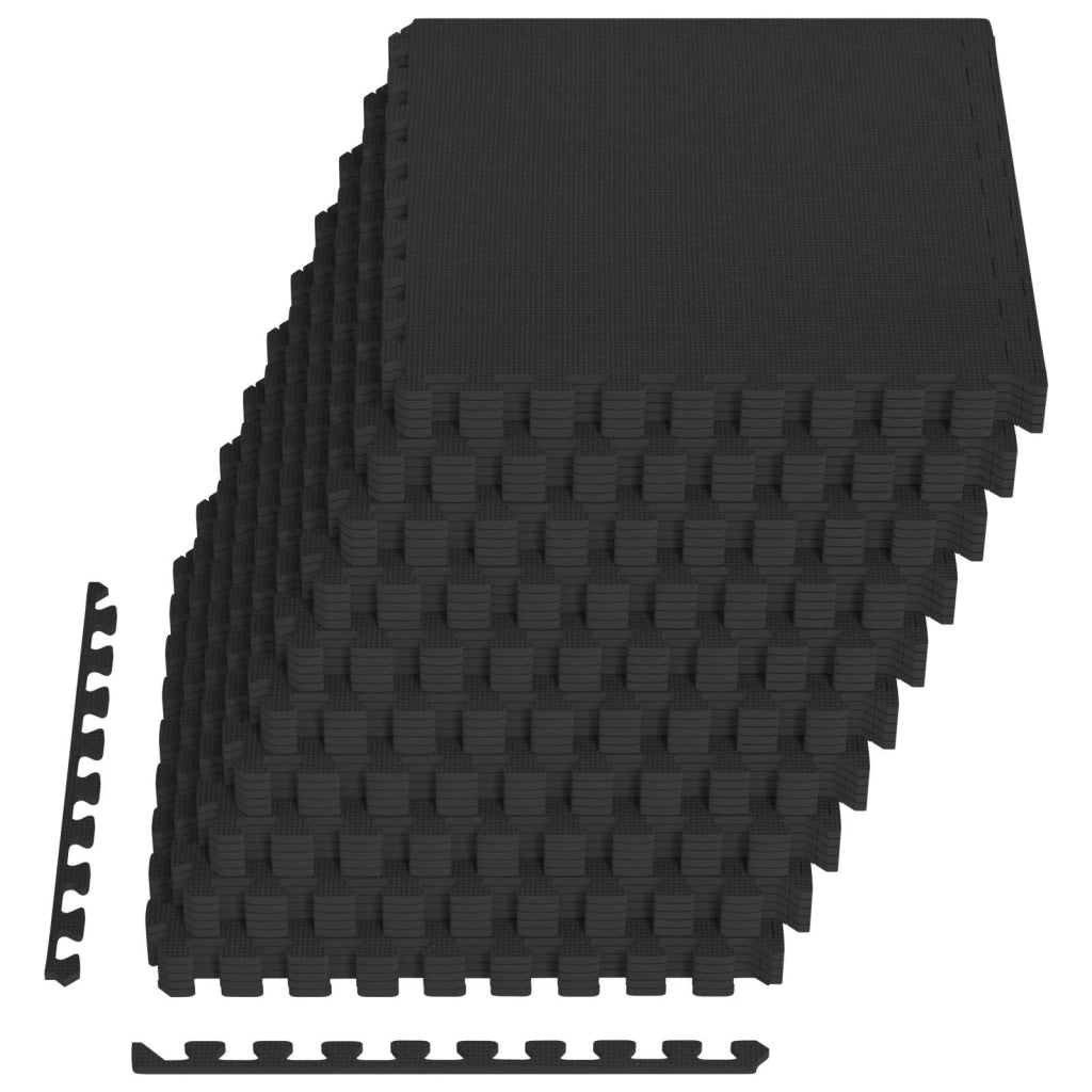 Tappetino per piscina 50 pcs Nero 18 m² Schiuma EVA 3433284