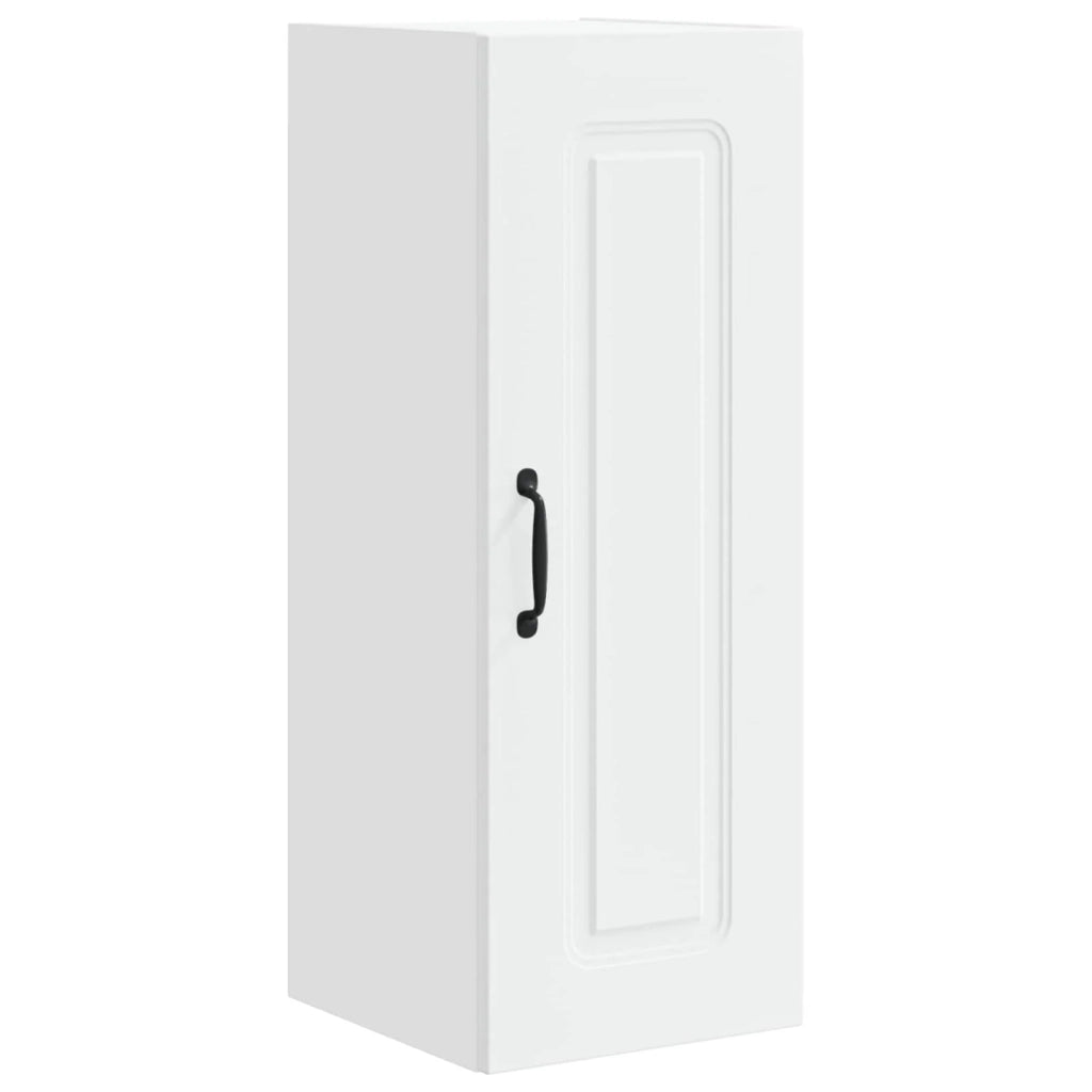 Set di 2 pensili da cucina moderni 30 x 31 x 80 cm con ampio spazio contenitivo e design elegante in legno composito bianco. Codice articolo: 02_0053684.
