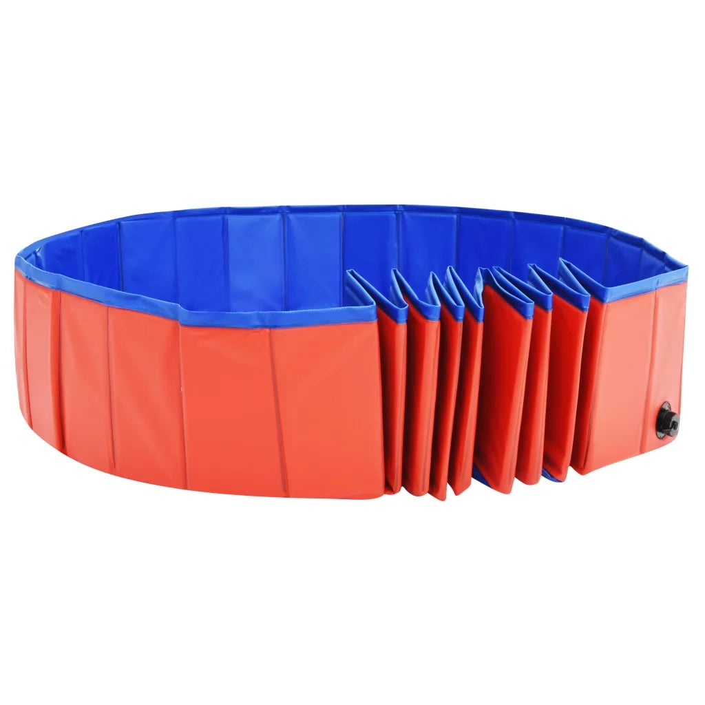 Piscina per Cani Pieghevole Rossa 200x30 cm in PVC 92600