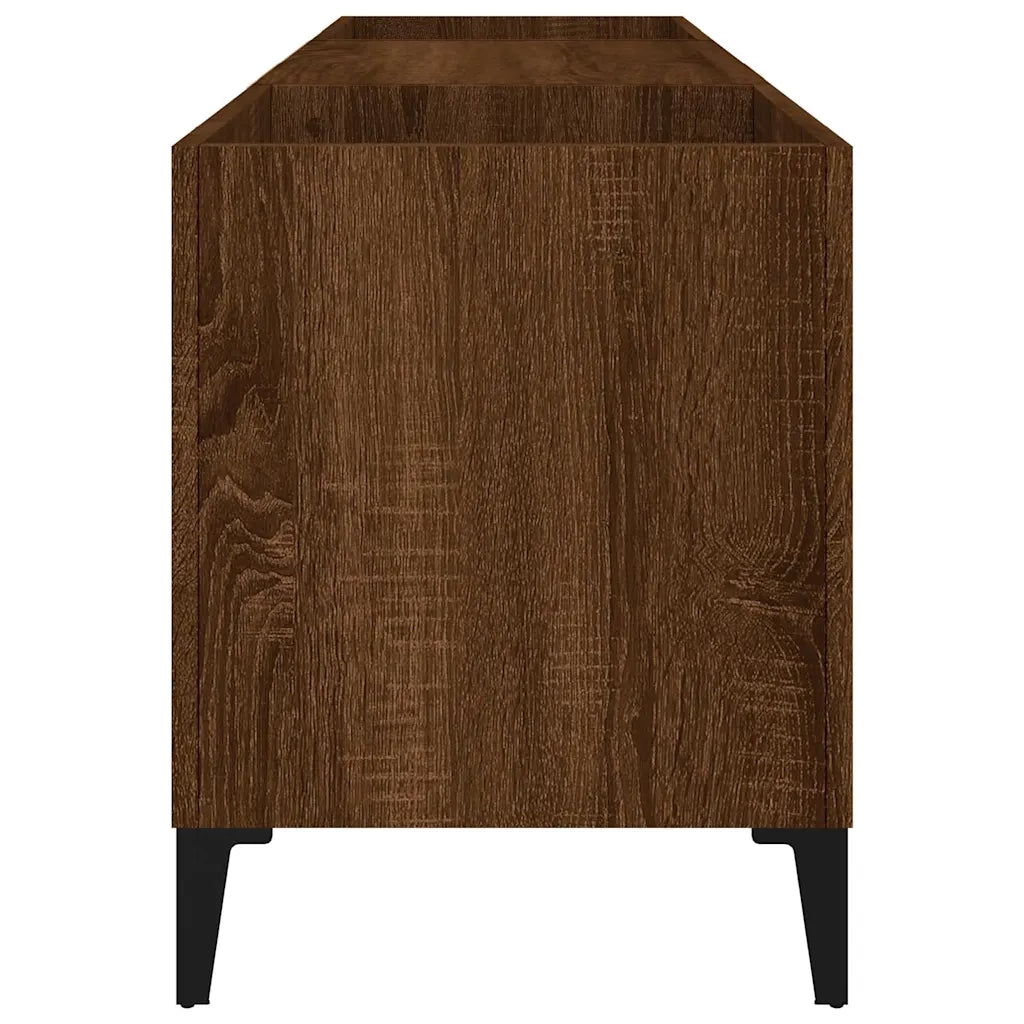vidaXL Mobile Porta Dischi Rovere Marrone 121x38x48 Legno Multistrato
