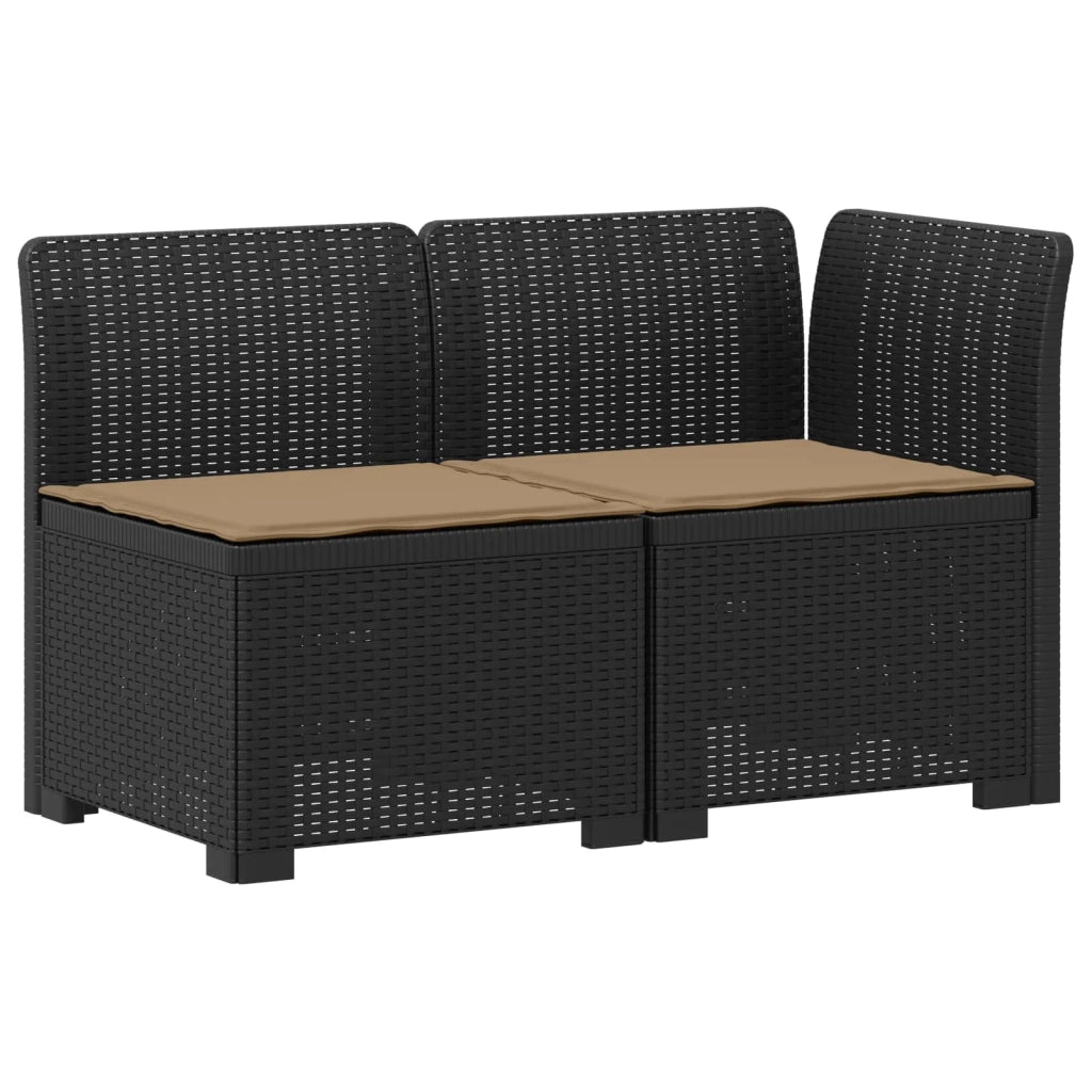 Divano da Giardino a 2 Posti con Cuscini Aspetto Rattan PP 8011926