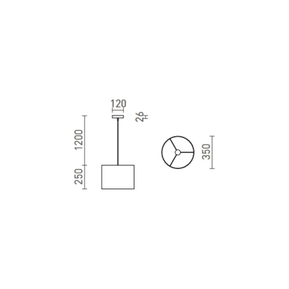 Lampadario FANCY 35/25 a sospensione pellicola cromata 230V E27 15W