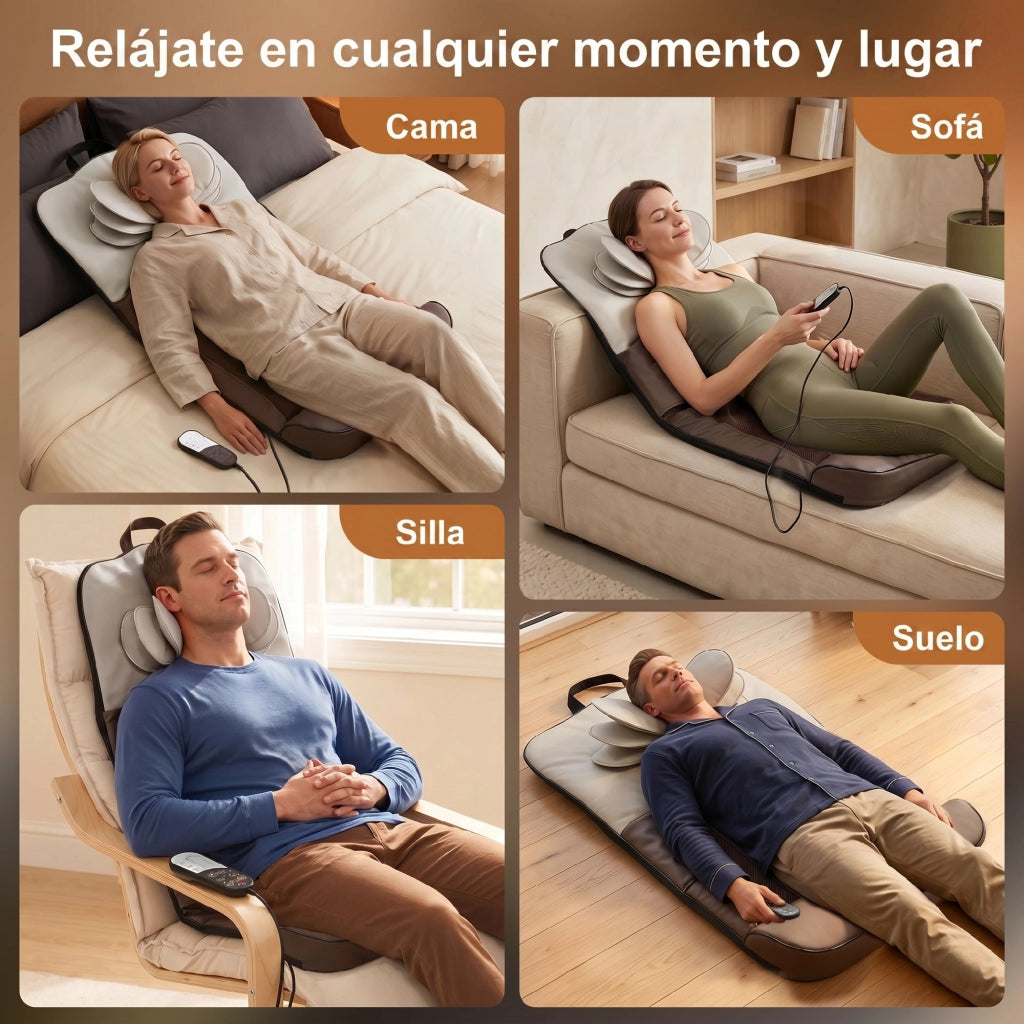Letto a Massaggio con Calore e Compressione Aria 4 Modalita 3 Intensita ¨C Zephmum ¨C Grigio