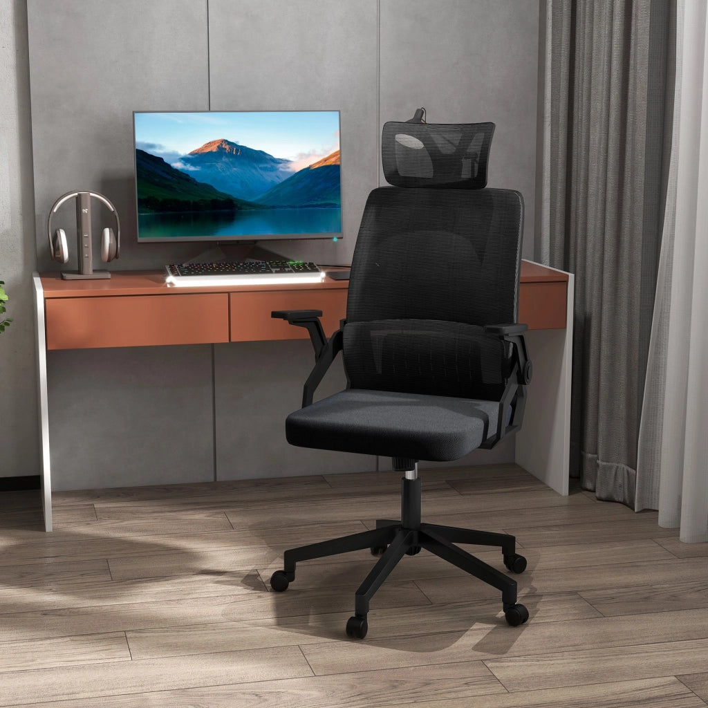 Sedia da ufficio regolabile in altezza ¨C zephmum ¨C nero 60x61x121.5 cm