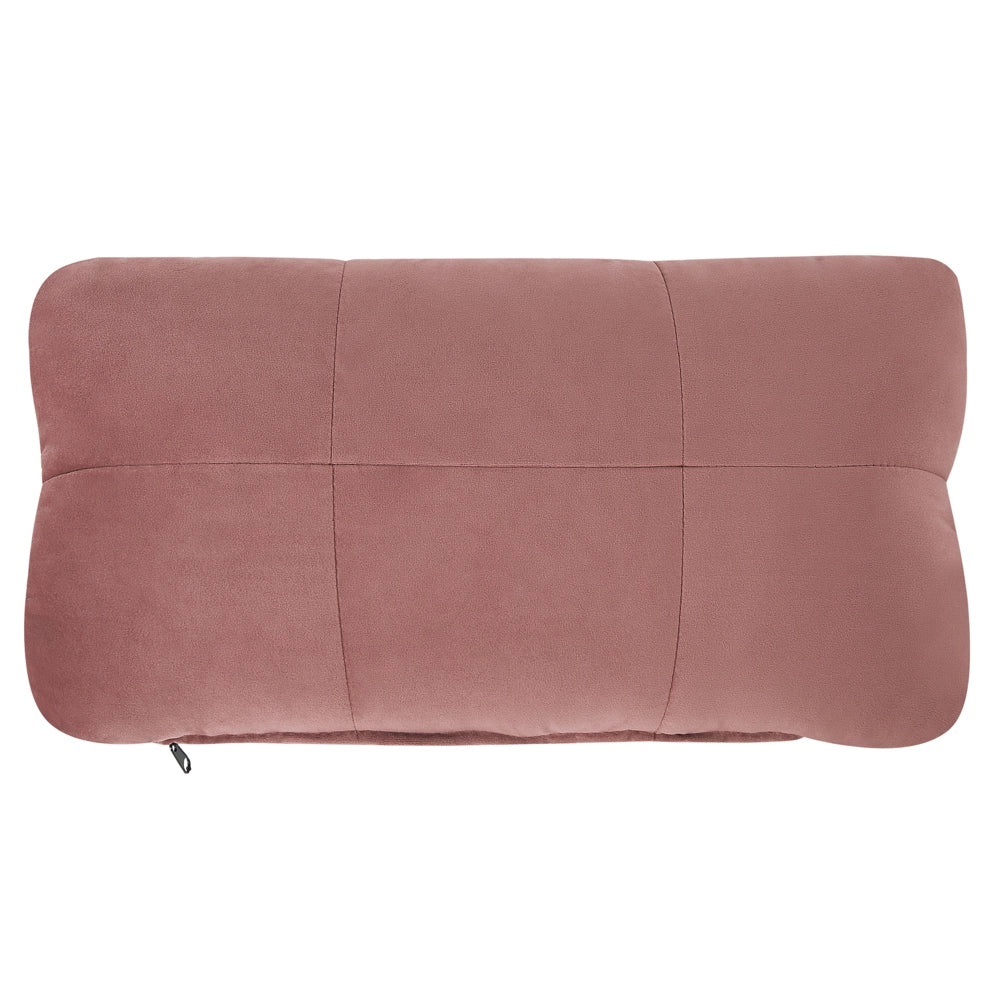 Chaise longue Altoparlante Bluetooth integrato in velluto rosa Caricatore USB Design moderno Divano curvo per 1 persona Soggiorno