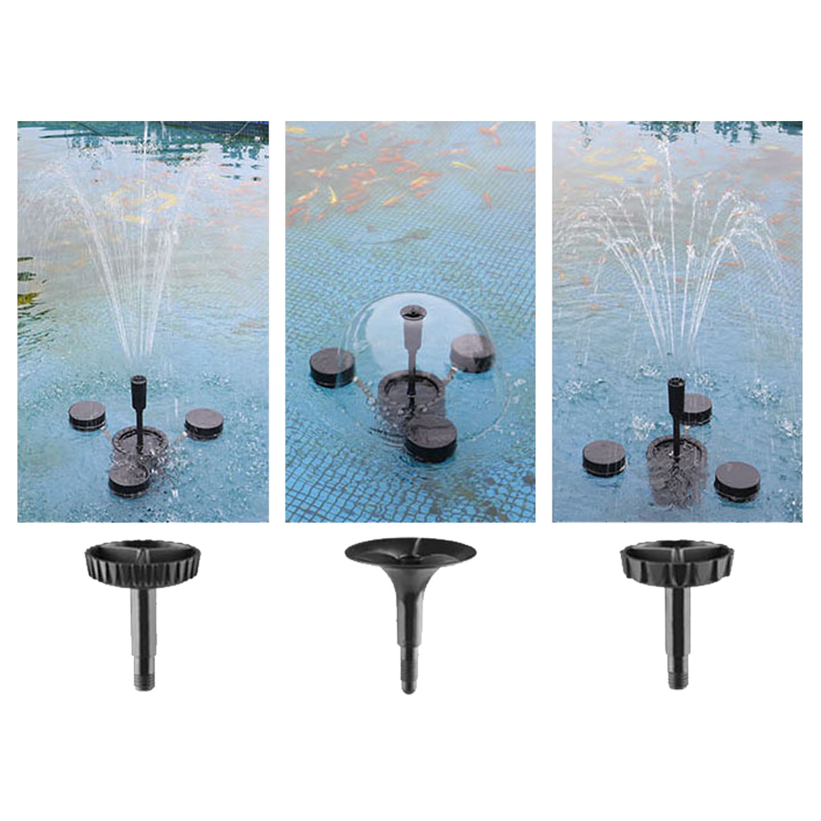 Skimmer galleggiante CSP-250 per laghetto, Pompa 2500l/h 45W e Fontana