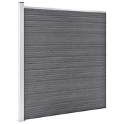 Pannelli Recinzione WPC 7 Quadrati 1 Inclinato 1311x186cm Grigi 3053239