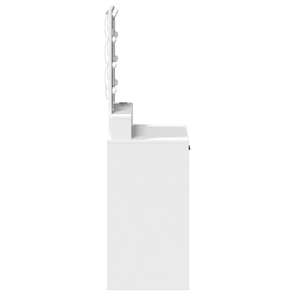 Toeletta vitaXL con luci LED Bianco 50x41x140 cm
