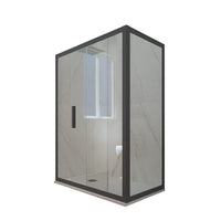 Box doccia scorrevole 80x130 CM H 200 Vetro Trasparente Profilo Antracite mod. Deco Duo