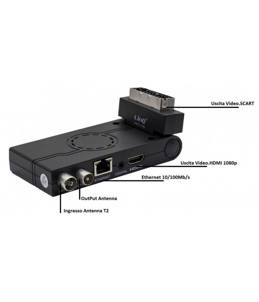 Decoder Digitale Terrestre Dvb-t2 Scart Con Hdmi Full Hd Con Codec H.265 T2755         