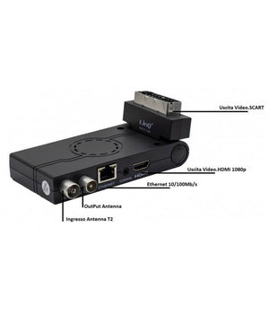 Decoder Digitale Terrestre Dvb-t2 Scart Con Hdmi Full Hd Con Codec H.265 T2755         