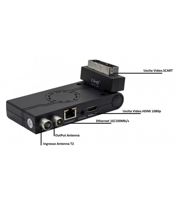 Decoder Digitale Terrestre Dvb-t2 Scart Con Hdmi Full Hd Con Codec H.265 T2755         