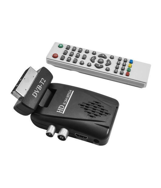 Decoder Mini Digitale Terrestre Scart Dvb-t2 180° Usb Hdmi Presa Scart Hd         