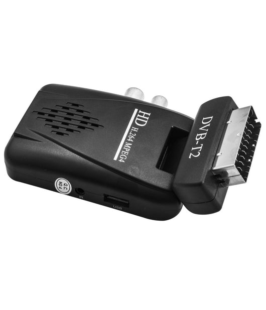 Decoder Mini Digitale Terrestre Scart Dvb-t2 180° Usb Hdmi Presa Scart Hd         