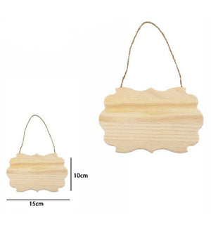 Decorazione In Legno 15 X 10 Cm Decoupage Da Appendere Con Corda Insegna 74205a         