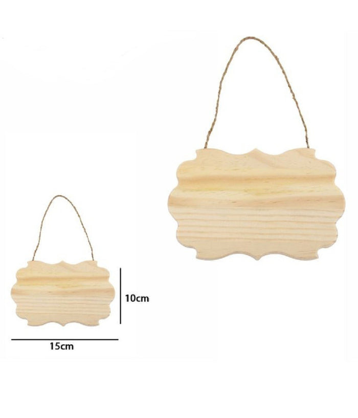 Decorazione In Legno 15 X 10 Cm Decoupage Da Appendere Con Corda Insegna 74205a         