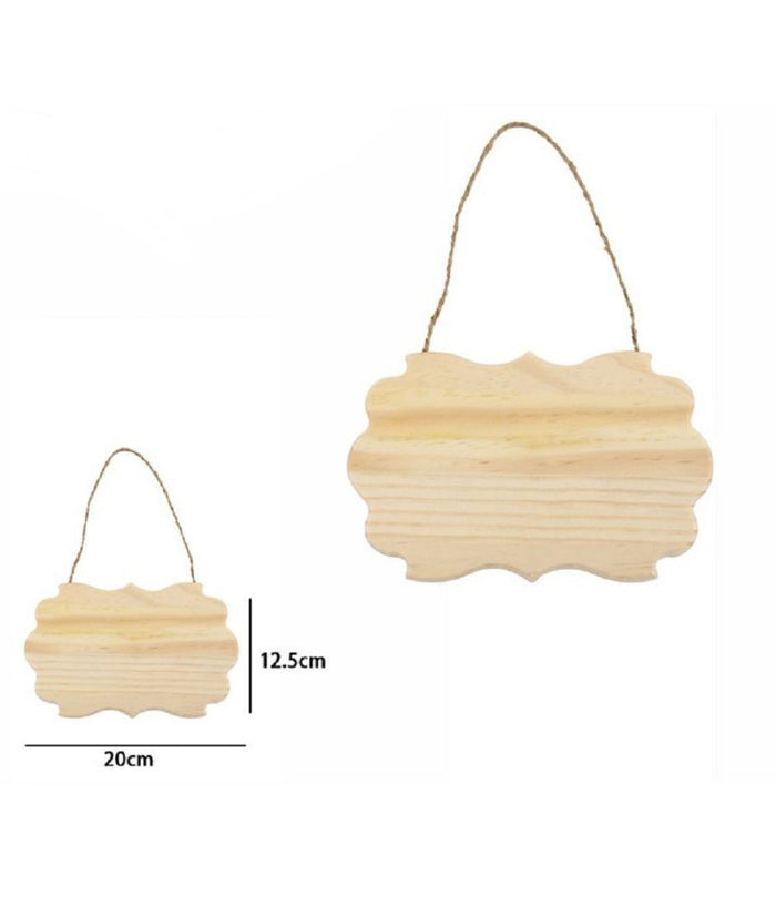 Decorazione In Legno 20x12.5 Cm Decoupage Da Appendere Con Corda Insegna 74206a         