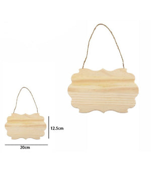 Decorazione In Legno 20x12.5 Cm Decoupage Da Appendere Con Corda Insegna 74206a         