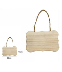 Decorazione In Legno 25 X 17 Cm Decoupage Da Appendere Con Corda Insegna 68098         