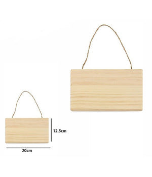 Decorazione In Legno Rettangolare Appendere Con Corda Insegna 20x12.5 Cm 74203a         