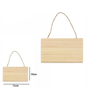 Decorazione In Legno Rettangolare Da Appendere Con Corda Insegna 15x10 Cm 74202a         