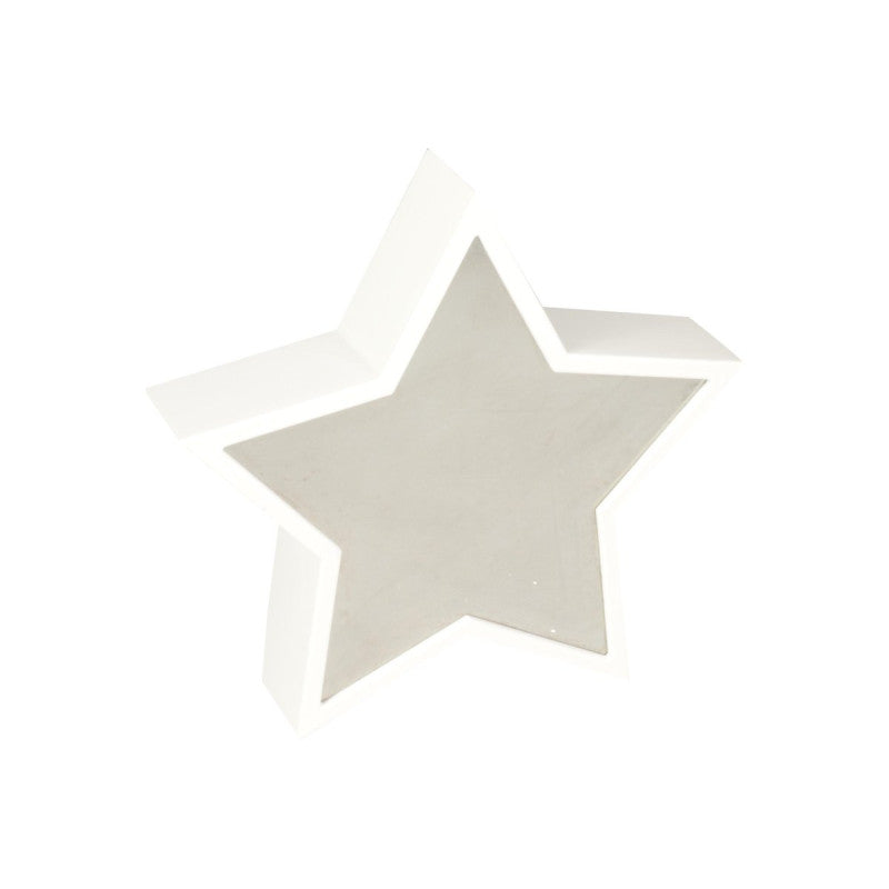 Decorazione Luminosa Tunnel Stella Cornice Bca E Faccia Specchio