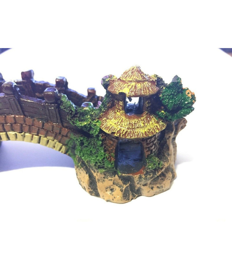 Decorazione Per Acquario Ponte Subacqueo Resina Pesci Acqua Ornamento Vasca         