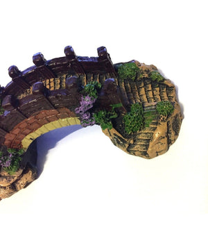 Decorazione Per Acquario Ponte Subacqueo Resina Pesci Acqua Ornamento Vasca         