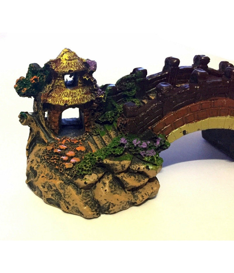 Decorazione Per Acquario Ponte Subacqueo Resina Pesci Acqua Ornamento Vasca         