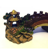 Decorazione Per Acquario Ponte Subacqueo Resina Pesci Acqua Ornamento Vasca         