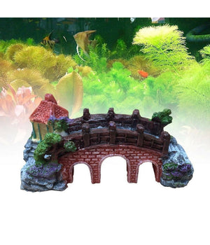 Decorazione Per Acquario Ponte Subacqueo Resina Pesci Acqua Ornamento Vasca         