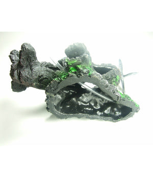 Decorazione Per Acquario Rottame Aereo Con Elica Resina Pesci Acqua Ornamento         